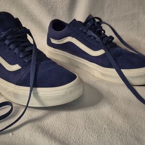 Vans Blue and White Athletic Shoes